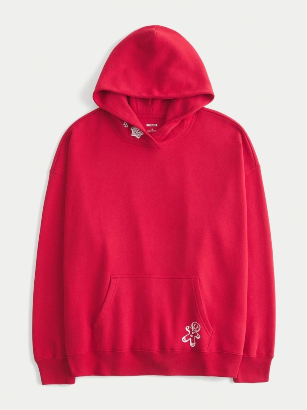 Hollister NWT red Christmas hoodie